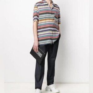 New 💯 Authentic Moschino quilted logo clutch bag